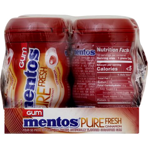 Mentos Gum Cinnamon Pure Fresh 4 Each Instacart