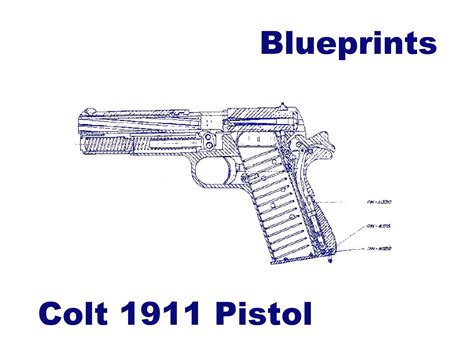 Colt 1911 Pistol Blueprints Plus Parts Diagram Plus Pistol Blueprints