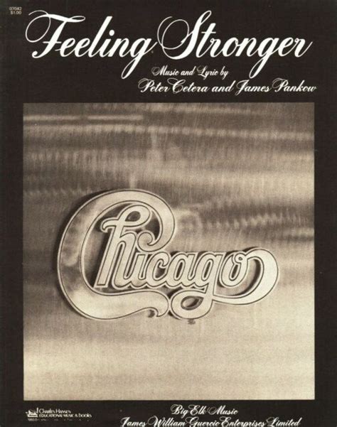 Chicago Feeling Stronger Sheet Music Pianovocalguitarchords 1973