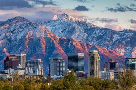 The Summits Of Utah Dramatic Wasatch Mountain Range Stand Proudly Above