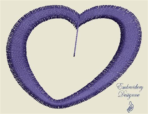 Handmade Machine Embroidery Design Embroidery Heart Design Etsy