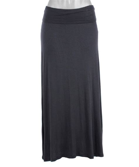 Look At This Charcoal Solid Fold Over Maxi Skirt On Zulily Today