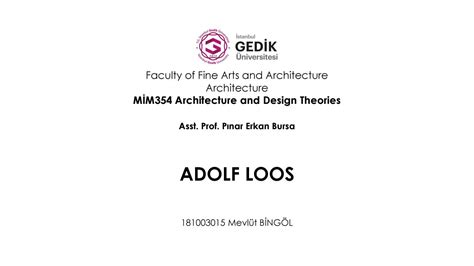 Adolf Loos and his theories in architecture by Mevlüt Bingöl Issuu