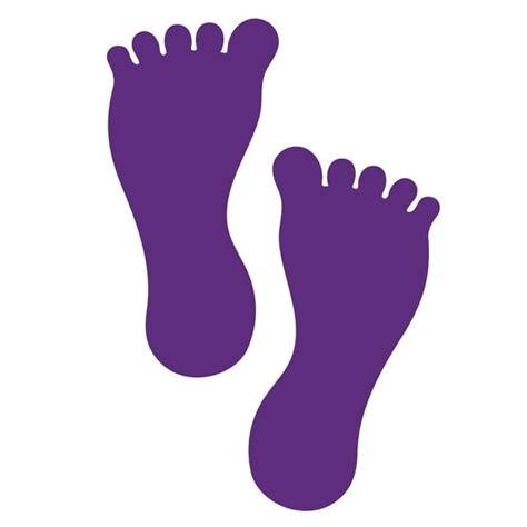 Litemark 7 Inch Purple Barefoot Footprint Decals Pack Of 12 Walmart