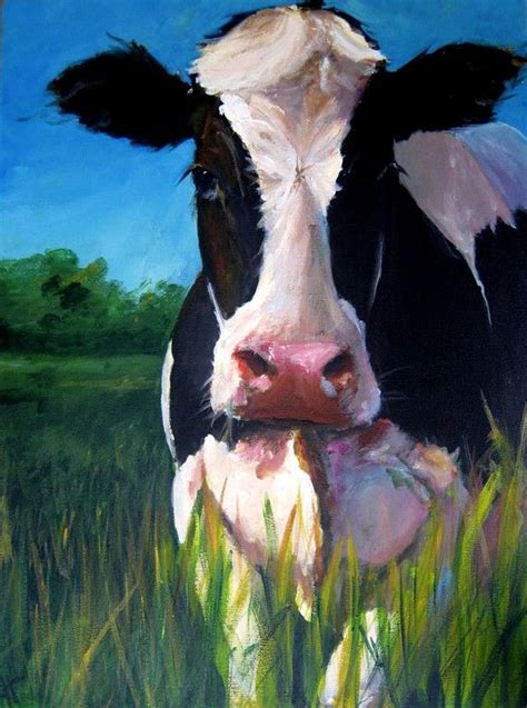 Mavis The Holstein Origianl Painting Of A Cow 18x24 On Wrapped