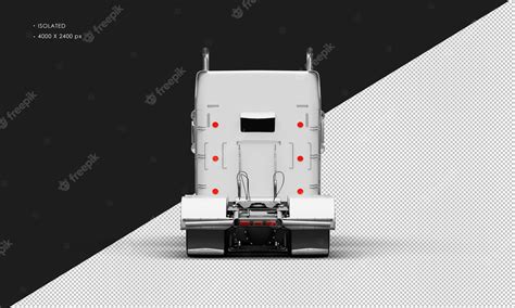 Premium Psd Isolated Realistic Matte White Heavy Duty Semitrucks Car