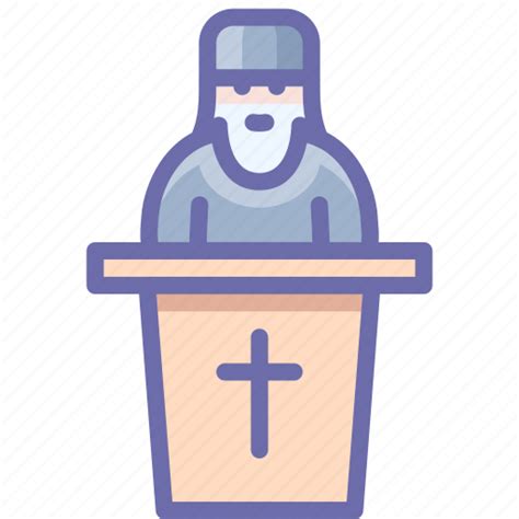Preaching Priest Religion Icon Download On Iconfinder