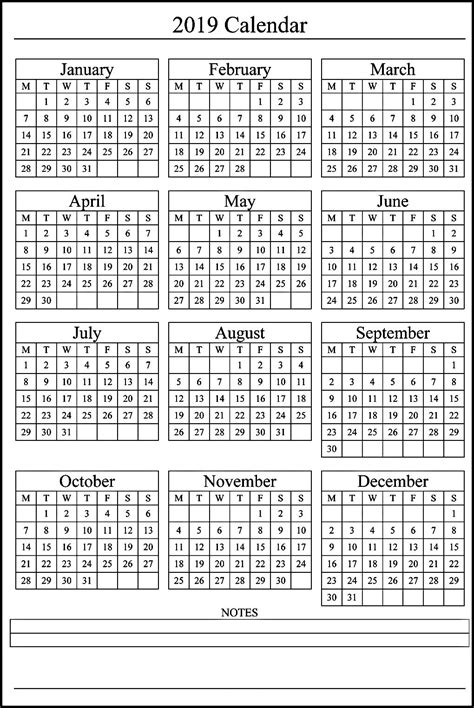 6 Months On One Page Template Example Calendar Printable