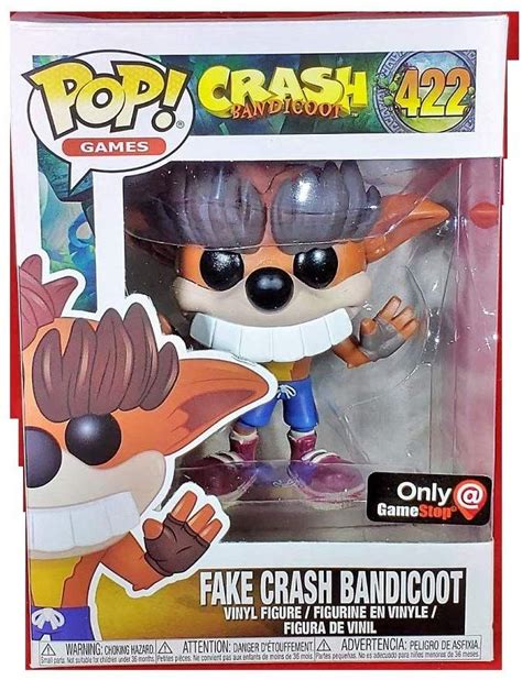 Funko Pop Fake Teeth Crash Bandicoot 422 Exclusive Figure Crash