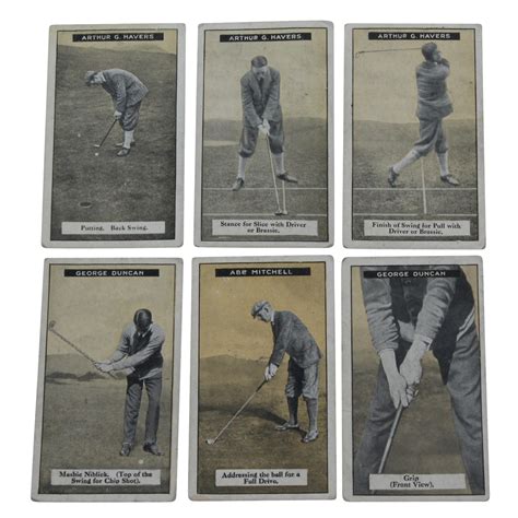 Golf trolley scorecard holder plastic cart golfer ball card board score keeper. Lot Detail - Six 1925 Imperial Tobacco Golf Cards - George Duncan(x2), Abe Mitchell, & Arthur ...
