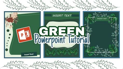 Aesthetic Green Powerpoint Tutorial Ppt Template Charlz Arts