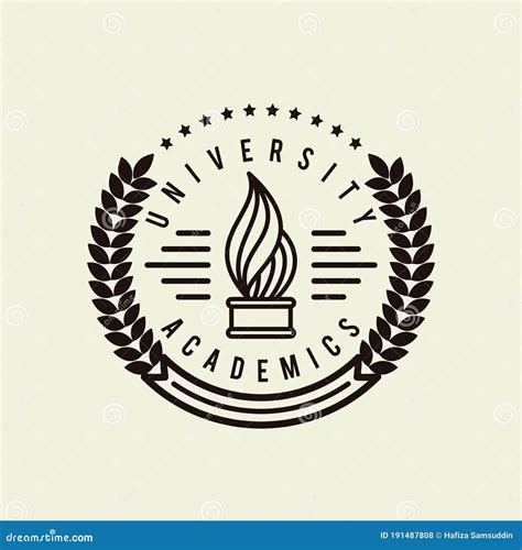 University Academics Logo Element Vector Illustration Decorative