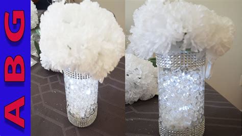 This is something to consider with all centerpieces. Dollar store Beautiful DIY Flower centerpiece with orbeez and lights for sweet 16 and weddings ...