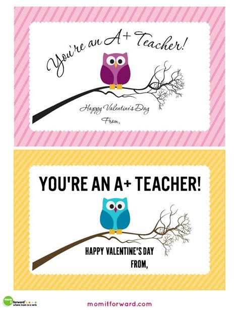 Printable Valentine Cards For Teachers Printable Card Free
