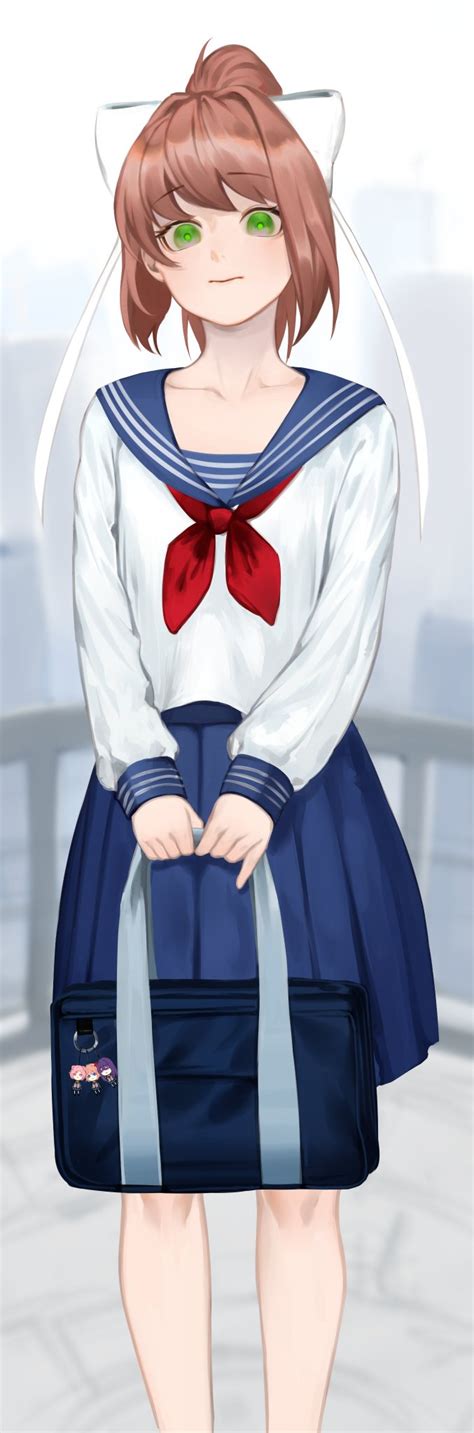 Monika In A Sailor Uniform 💚💚💚 By Oraozen On Twitter Rddlc
