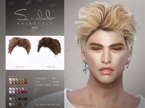 Short Curly Hair For Male By S Club Wm At Tsr Sims 4 Updates