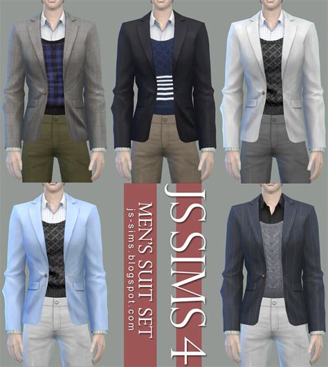 Js Sims 4 Mens Suit Set Js Sims 痞客邦