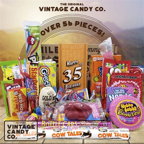 Vintage Candy Co 35th Birthday Retro Candy T Box 1987 Decade