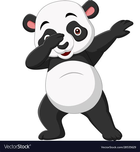 Cute Panda Cartoon In Dabbing Pose Royalty Free Vector Image