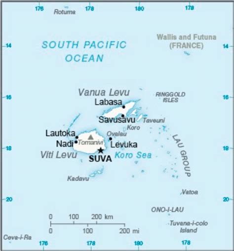 Map Of Kadavu Source Cia World Factbook Download Scientific Diagram