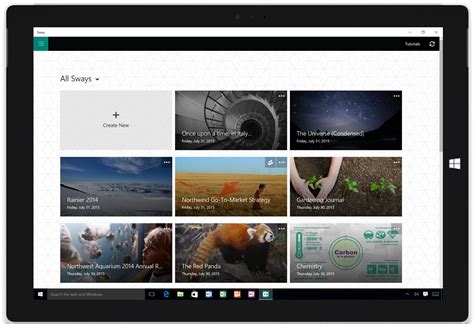 Sway For Windows 10 Is Now Available Windows Experience Blog