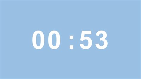 1 Minute Countdown Timer Youtube