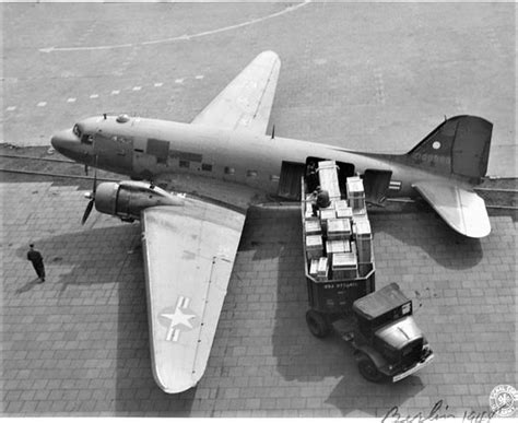 Berlin Airlift C 47 Unloading At Tempelhof 1948 Us Army