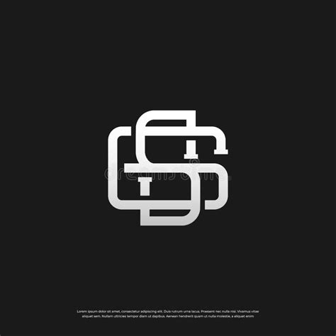 Letter Gs Sg G S Monogram Logo Design Vector Illustration Stock Vector
