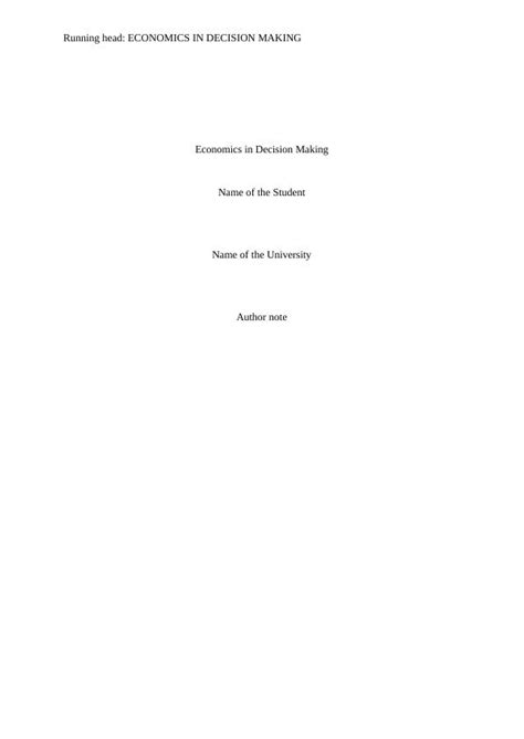 Economics In Decision Making Desklib Study Material And Assignments