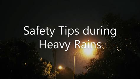 Safety Tips During Heavy Rain In English Youtube