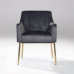 Check spelling or type a new query. Gray Velvet Dining Arm Chair with Gold Legs | Chair ...