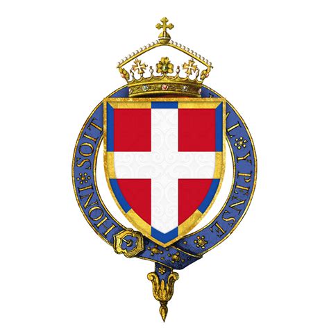 Garter encircled arms of Prince Emanuel Philibert of Savoy, Duke of ...