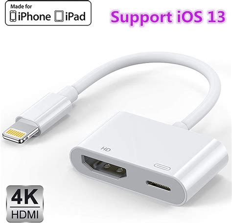Lighting To Hdmi Adapter Compatible With Iphone Ipad Lighting Digital
