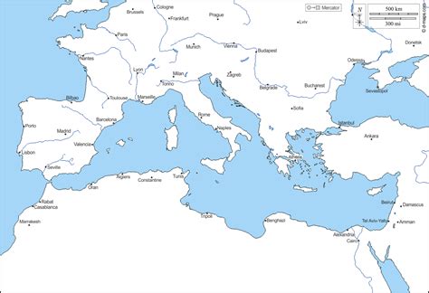 Mittelmeer Kostenlose Karten Kostenlose Stumme Karte Kostenlose