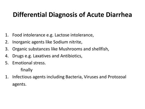 Ppt Acute Infectious Diarrhea An Overview Powerpoint Presentation