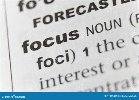 The Word Focus Close Up Stock Image Image Of Concept 114194753