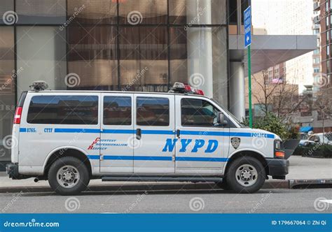A New York City Police Department Nypd Transportation Van On The