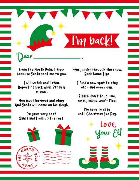 Free Printable Personalized Elf On The Shelf Letter