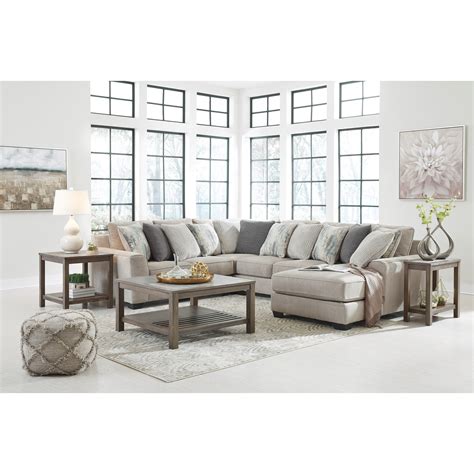 Benchcraft By Ashley Ardsley Contemporary 4 Piece Sectional With Right