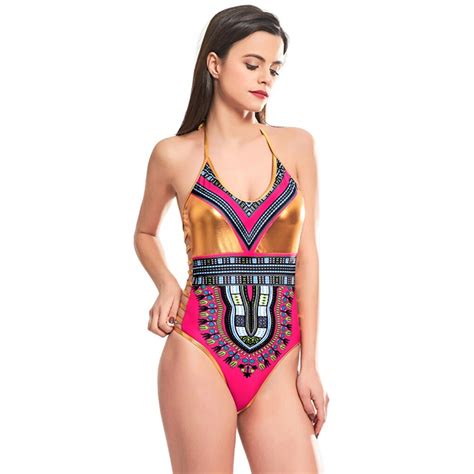 Women One Piece Bikini Swimsuit Digital Print Sexy Paded Swimwear With