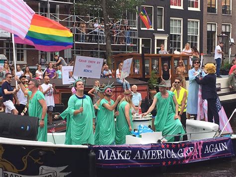 make america gay again amsterdam canal parade r thenetherlands