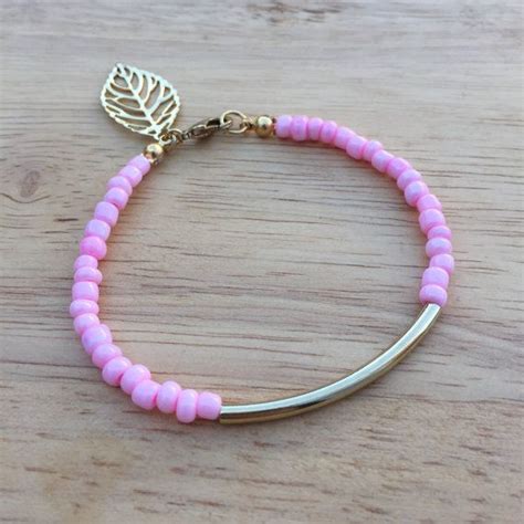 Pink Beaded Bracelet Light Pink Bracelet Seed By Zealandboutique