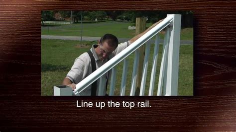 On a clean flat surface lay bottom railing on its side. How To Install Vinyl Deck Railing | TcWorks.Org