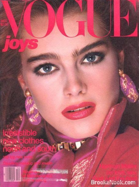 Brooke Shields Vogue Magazine December 1980 Cover Photo United States