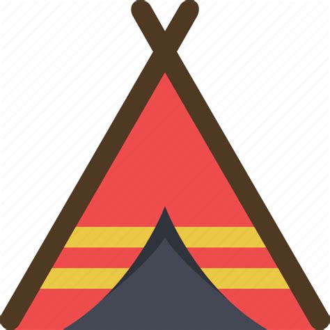 Adventure Camp Camping Settlement Tent Tribal Tribe Icon