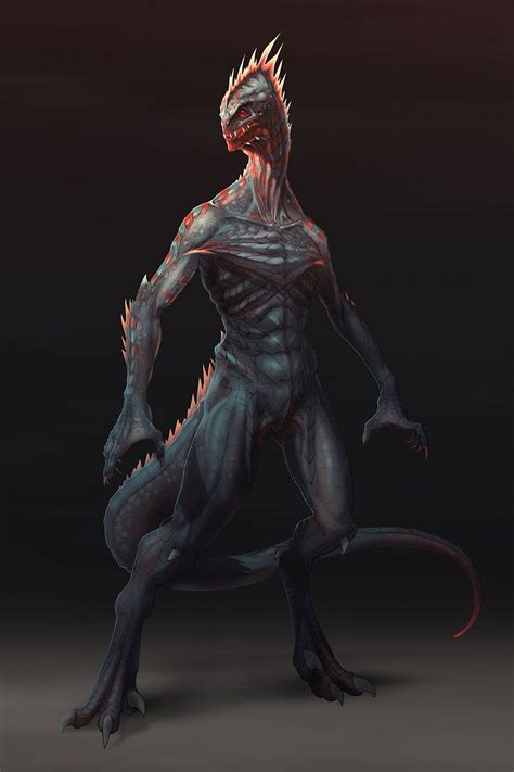 Lizardman Alien Concept Art Original Sin Fantasy Creatures