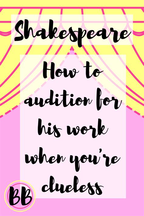 How To Audition For Shakespeare With No Prior Knowledge Audition