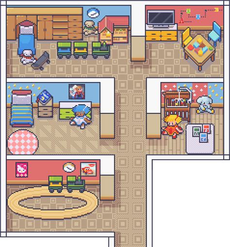 51th Update Kids Bedroom 67 Modern Interiors Rpg Tileset 16x16