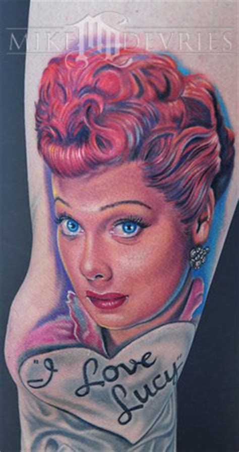 Mike Devries Tattoos Portrait Lucy Tattoo