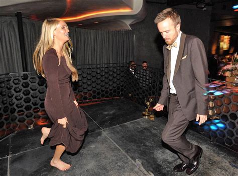 Aaron Paul And Lauren Parsekian From 2012 Emmys Party Pics